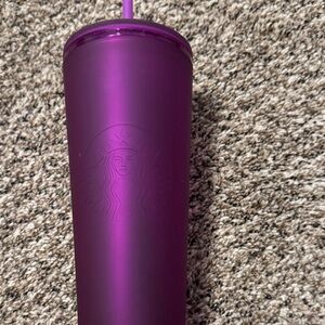 Starbucks Matte Purple Tumbler with Straw